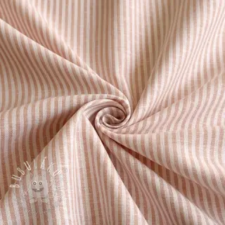 Ľan s bavlnou Stripe rose