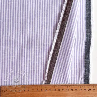 Ľan s bavlnou Stripe purple