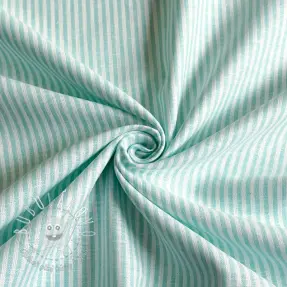 Ľan s bavlnou Stripe mint