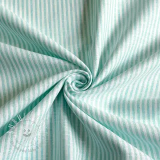 Ľan s bavlnou Stripe mint