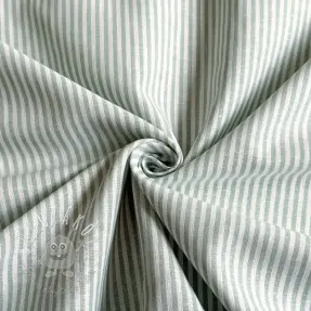 Ľan s bavlnou Stripe pastel green