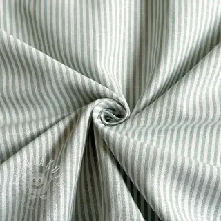 Ľan s bavlnou Stripe pastel green