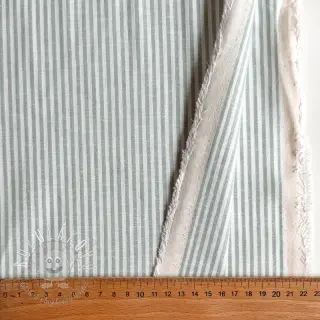 Ľan s bavlnou Stripe pastel green