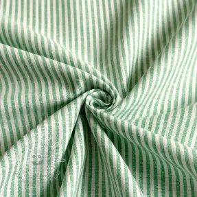 Ľan s bavlnou Stripe dark green