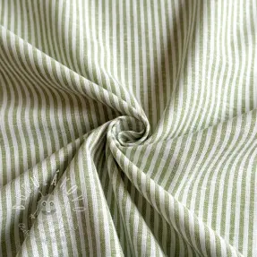 Ľan s bavlnou Stripe green