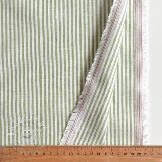Ľan s bavlnou Stripe green