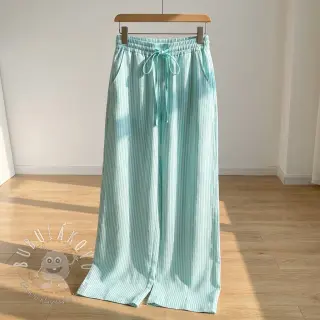 Ľan s bavlnou Stripe mint