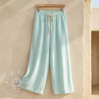 Ľan s bavlnou Stripe mint