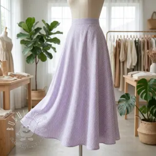 Ľan s bavlnou Stripe purple
