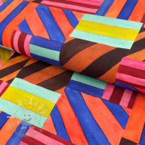 Dekoračná látka Stripes multi digital print