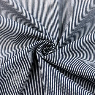 JEANS DENIM 8.5 OZ Small stripe dark blue