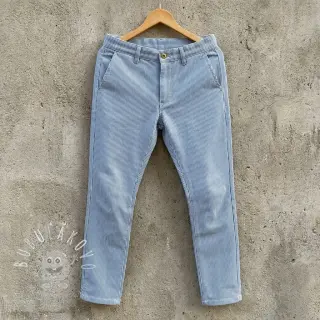 JEANS DENIM 8.5 OZ Small stripe light blue