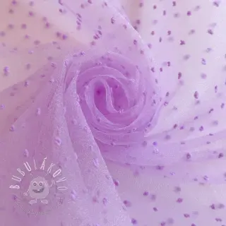 Tyl na TUTU DOTS lilac