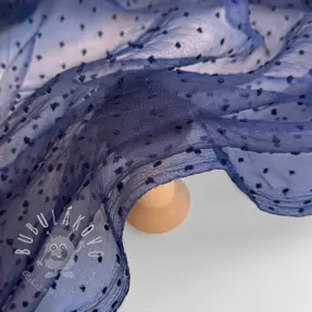 Tyl na TUTU DOTS dark blue