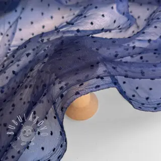 Tyl na TUTU DOTS dark blue
