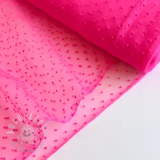 Tyl na TUTU DOTS fuchsia