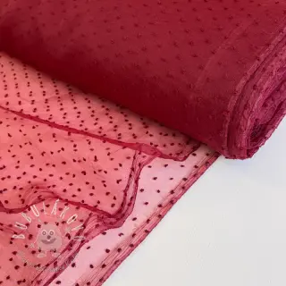 Tyl na TUTU DOTS bordeaux