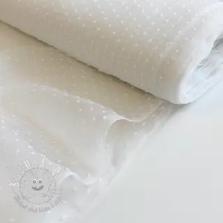 Tyl na TUTU DOTS white