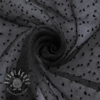 Tyl na TUTU DOTS black