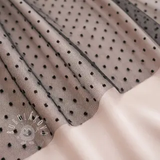 Tyl na TUTU DOTS black