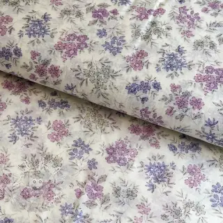 Lyocell s ľanom a hodvábom Retro Flowers design C