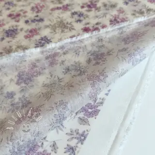 Lyocell s ľanom a hodvábom Retro Flowers design C
