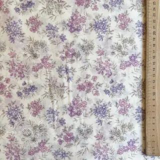 Lyocell s ľanom a hodvábom Retro Flowers design C
