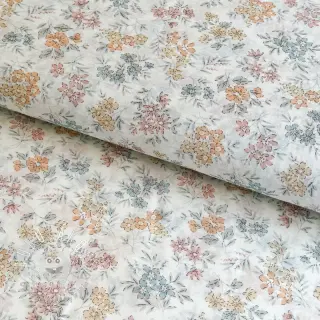 Lyocell s ľanom a hodvábom Retro Flowers design E