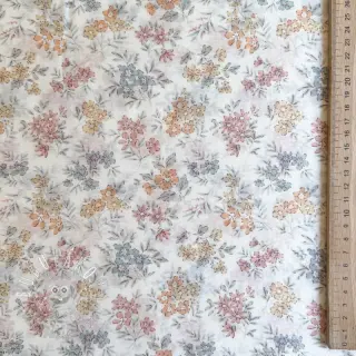 Lyocell s ľanom a hodvábom Retro Flowers design E
