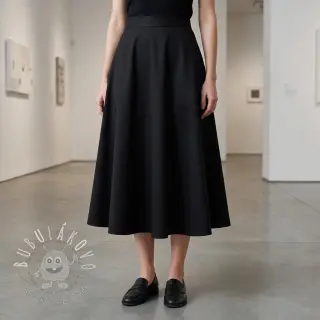 Bavlnená látka TWILL Mango black