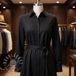 Bavlnená látka TWILL Mango black