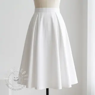 Bavlnená látka TWILL Mango white