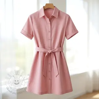Bavlnená látka TWILL Mango olive pink