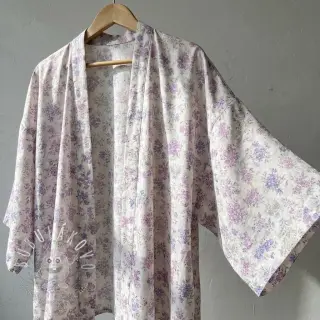Lyocell s ľanom a hodvábom Retro Flowers design C