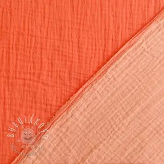 Dvojitá gázovina/mušelín DOUBLE FACE peach