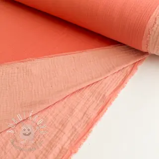 Dvojitá gázovina/mušelín DOUBLE FACE peach