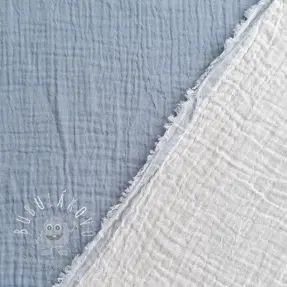 Dvojitá gázovina/mušelín DOUBLE FACE light jeans