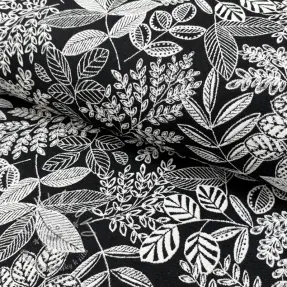 Dekoračná látka jacquard Valerian allover noir