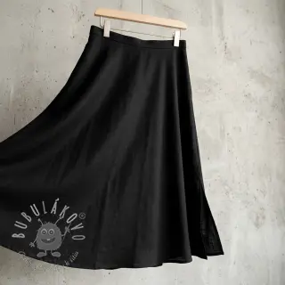 Viskóza s ľanom BUBBLY black