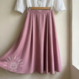 Viskóza s ľanom BUBBLY old pink