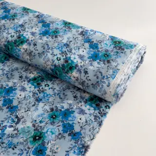 Viskóza RAYON POPLIN Flower sea design D