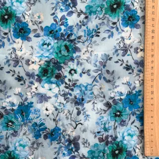 Viskóza RAYON POPLIN Flower sea design D