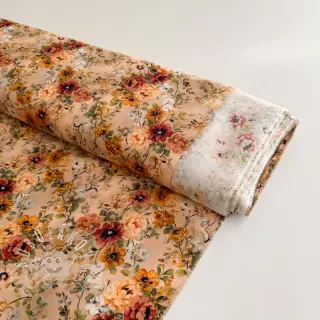 Viskóza RAYON POPLIN Flower sea design E