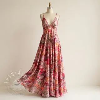 Viskóza RAYON POPLIN Blossoms design A