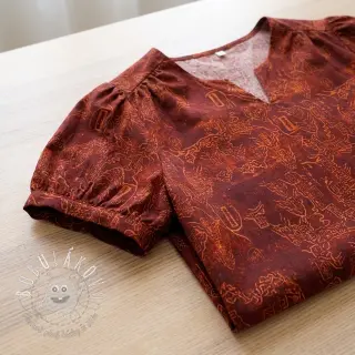 Viskóza RAYON POPLIN Flow design B