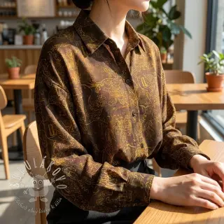 Viskóza RAYON POPLIN Flow design A