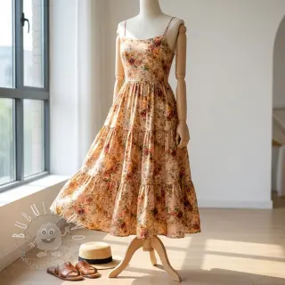 Viskóza RAYON POPLIN Flower sea design E