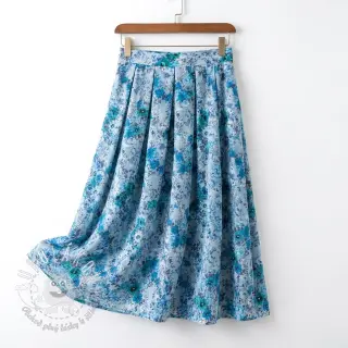 Viskóza RAYON POPLIN Flower sea design D