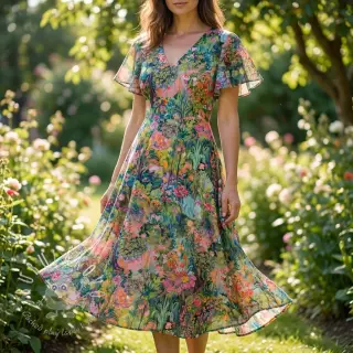 Viskóza RAYON POPLIN Eve design B