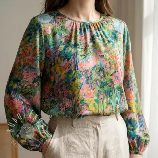 Viskóza RAYON POPLIN Eve design B